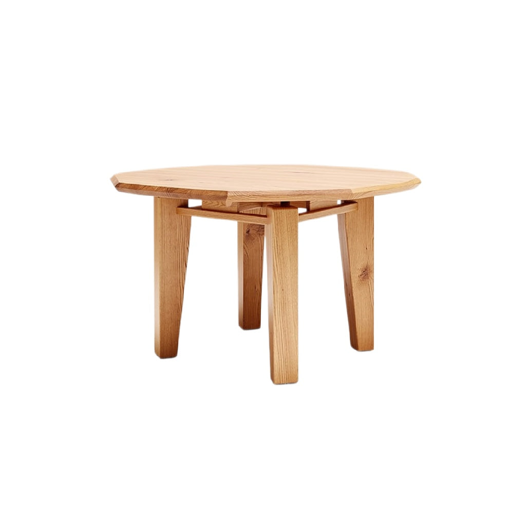 Ronde Houten Tafel met Stevige Poten