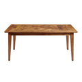 Massieve houten eettafel met opvallend patroon