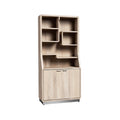 Moderne boekenkast met opbergruimte in lichte houtlook